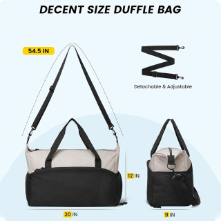 Gym Bag for Women - 35L Duffle Bag for Men Lightweight Duffel Bag with Shoe Compartment Weekender Bag Overnight Bag for Sports Gym Travel - Blue