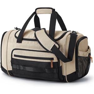 Carry-on Bag, Lightweight Weekend Overnight Bag with Shoe Compartment & Wet Pocket, Water-resistant Workout Duffle Bag for Travel Gym -Green