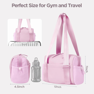 Mini Gym Bag for Women Girls Small Gym Tote Bag with Wet Compartment Waterproof Travel Duffle Bag Cute Workout Sport Bag