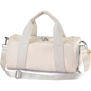 Compact Sports Gym Bag for Women, Cute Mini Duffle Bag with Wet Pocket & Shoes Compartment, Personal Item Travel Workout Bag, 16