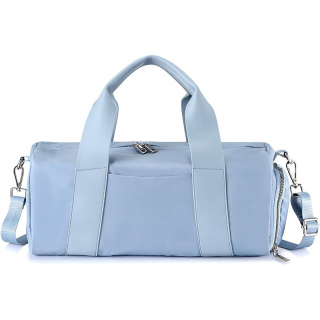 Compact Sports Gym Bag for Women, Cute Mini Duffle Bag with Wet Pocket & Shoes Compartment, Personal Item Travel Workout Bag, 16