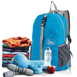 Outdoor mountaineering nylon waterproof folding backpack custom lightweight travel sports backpack