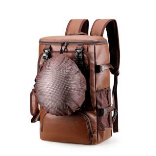 PU leather multi-purpose sports fitness backpack travel mountaineering bag camping bag cycling bag helmet bag skateboarding bag