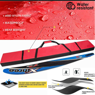 Padded Ski Bag,Waterproof Full Padded Single Ski Travel Bag with Adjustable Shoulder Strap.