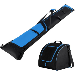 Ski Bag and Boot Bag Combo, Padded Skis Bag for Air Travel, Safety Reinforce Ski Carrier Bag Fits for Skis Up to 200 CM and Boots Up To Size US13