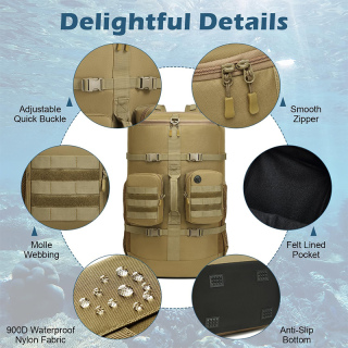 65L Large Travel Backpack for Scuba Diving and Snorkeling Gear & Equipment Holds Scuba Tanks, Diving Mask, Snorkel, Fins, and More, Bag Only (Black)