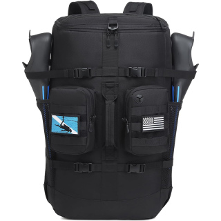 65L Large Travel Backpack for Scuba Diving and Snorkeling Gear & Equipment Holds Scuba Tanks, Diving Mask, Snorkel, Fins, and More, Bag Only (Black)