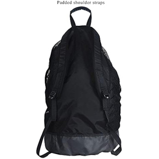 Large Mesh Travel Backpack for Scuba Diving and Snorkeling Gear & Equipment Heavy Duty Mesh Dry Bag Holds Mask, Fins, Snorkel, and More