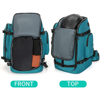 Large capacity multifunctional snow boot sports bag color matching dry and wet separation portable ski backpack