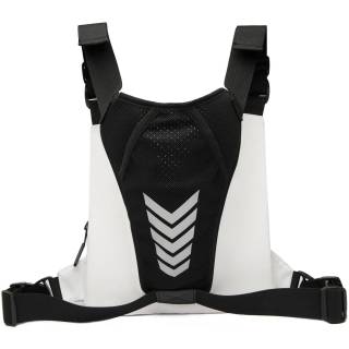 Outdoor Chest Bag for Men, Lightweight Running Vest with Water Bottle Pocket, EDC Chest Pack for Hiking, Cycling