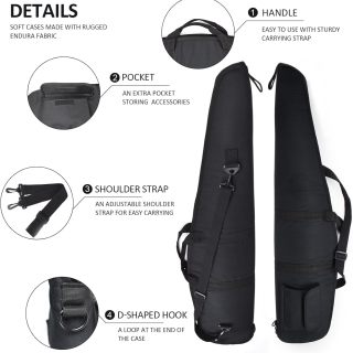 Soft Rifle Gun Case, 41/45/49 Inch Shotgun Carrying Bag for Scoped Rifles with Adjustable Shoulder Sling Visit the AUMTISC Store