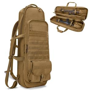 Soft Rifle Case with 3 Magazine Holders, Padded Shoulder Straps, Lockable Zipper and Molle System for Hunting and Shooting