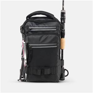 Multifunctional waterproof lure backpack, one-shoulder crossbody lure bag with rod insertion