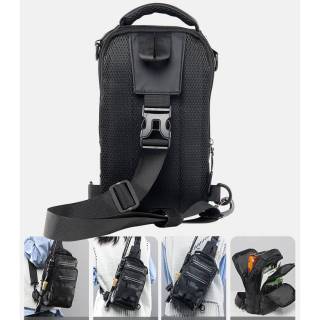 Multifunctional waterproof lure backpack, one-shoulder crossbody lure bag with rod insertion
