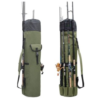 Outdoor cylindrical fishing bag multi-function fishing rod fishing rod bag multi-color large capacity sea rod fishing gear storage