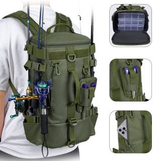 multi-function large-capacity dry and wet separation fishing bag can be mounted with slings and fishing gear shoulder bag
