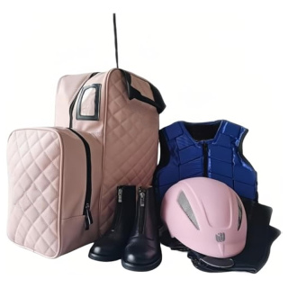 Adults Men Women Large Capacity Horse Riding Bag, Waterproof Riding Helmet Holder,English Equestrian Storage Bag Carry All (Only Bag) (Navy)