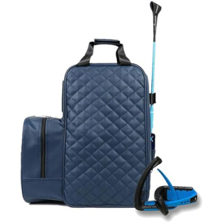 Professional Equestrian Bag Durable PU Leather Waterproof Horse Riding Boot Carry Bag with Helmet Hat Compartment