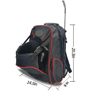 Professional Equestrian Backpack with Helmet Holder for Horse Riding, One Bag wih Multiple Compartments Carry All Accessories (NOT included)