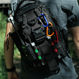 Outdoor tactical single and double shoulder backpack for urban commuting quick response assault single soldier riding motorcycle lure bag