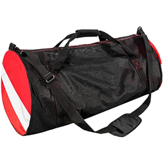 Sports Duffle Bag, Large Mesh Dive Beach Bags and Totes with Shoulder Strap for Scuba Diving and Snorkeling Gear & Equipment