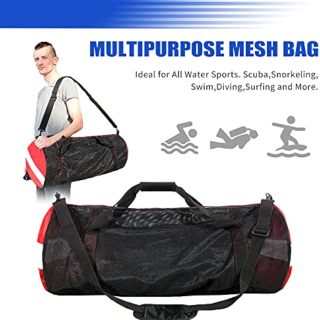 Sports Duffle Bag, Large Mesh Dive Beach Bags and Totes with Shoulder Strap for Scuba Diving and Snorkeling Gear & Equipment
