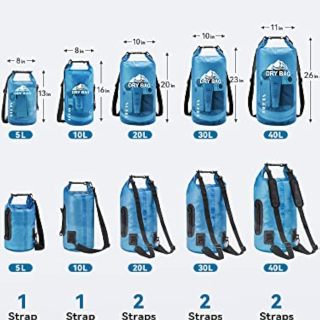 Dry Bag Waterproof for Women Men, Roll Top Lightweight Dry Storage Bag Backpack with Phone Case for Travel, Swimming, Boating, Kayaking