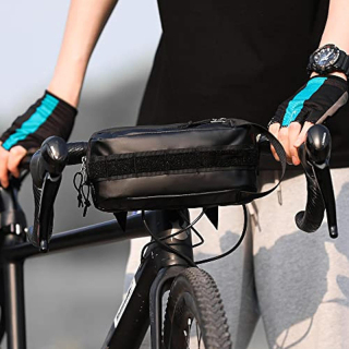 Bike Handlebar Bag Bicycle Front Bag Shoulder Bag Storage Bag with Shoulder Strap for Road Mountain Bike Cycling Travel