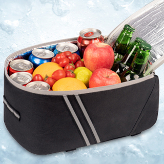 Waterproof Bicycle Ebike Saddle Bag Cycling Pannier Trunk Carrier with Reflector & Adjustable Cord for Commuter Travel Outdoor