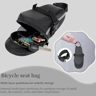 2 Pack Cycling Bag,Bicycle Saddle Bag,Mountain bike bag,Bike Seat Bag With reflective for a Safety ride Seat Bag, Bike Bag,bike bags