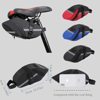 2 Pack Cycling Bag,Bicycle Saddle Bag,Mountain bike bag,Bike Seat Bag With reflective for a Safety ride Seat Bag, Bike Bag,bike bags