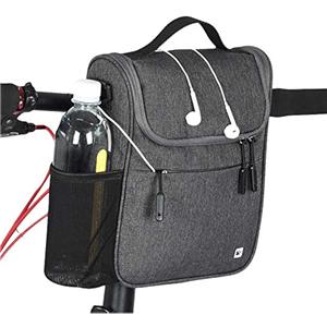 Waterproof Handlebar Bag for Bike - Cycling Front Storage Basket Bags Multipurpose Shoulder Pack Canvas Handbags with Rain Cover