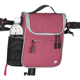 Waterproof Handlebar Bag for Bike - Cycling Front Storage Basket Bags Multipurpose Shoulder Pack Canvas Handbags with Rain Cover