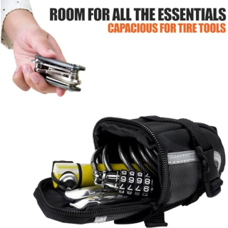 On Saddle Bag with perfect Size I With reflective for a Safety ride I Seat Bag, Cycling Bag - Bike Bag for all our essentials, bike bags for bicycles