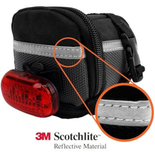 On Saddle Bag with perfect Size I With reflective for a Safety ride I Seat Bag, Cycling Bag - Bike Bag for all our essentials, bike bags for bicycles