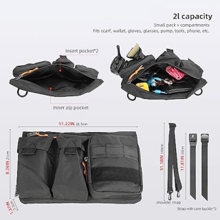 Bike Handlebar Bag Bicycle Front Bag Shoulder Bag Storage Bag with Shoulder Strap for Road Mountain Bike