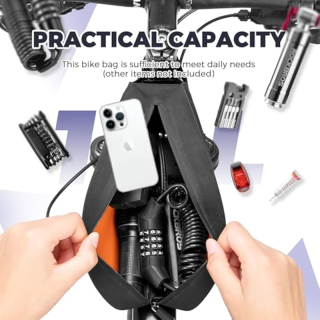 Bicycle Front Frame Bag Waterproof Bike Pouch Pack Bike Phone Bag Cycling Accessories Pouch for Mountain Road Bike Large