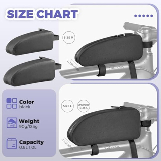 Bicycle Front Frame Bag Waterproof Bike Pouch Pack Bike Phone Bag Cycling Accessories Pouch for Mountain Road Bike Large