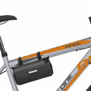 Bicycle Handlebar Roll Bag with Large Reflective Area, Bike Front Pouch with Waterproof Zipper Shoulder Strap Removable Straps for Cycling