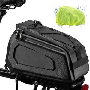 Hard Shell Bicycle Rear Rack Bag Large Pannier for Bicycle Rear Rack Bags Bike Rear Seat Bag Bike Trunk Bag Ebike Battery Bag Bike Saddle Bag