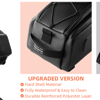 Hard Shell Bicycle Rear Rack Bag Large Pannier for Bicycle Rear Rack Bags Bike Rear Seat Bag Bike Trunk Bag Ebike Battery Bag Bike Saddle Bag