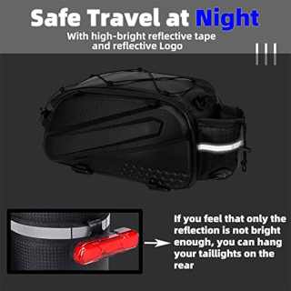 Bike Rear Seat Bag Carbon Waterproof Cycling Bike Rear Seat Trunk Bag Accessories Cargo Pack Road MTB Road Bicycle Carrier Bag Pannier Handbag