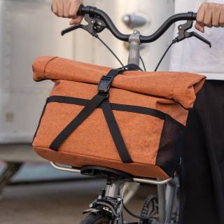 Folding bicycle head bag small cloth bicycle crossbody bag handlebar cycling outdoor men and women retro city travel bag