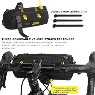 Good Quality Bike Handlebar Bag, Bicycle Front Bag Shoulder Bag Storage Bag with Shoulder Strap for Road Mountain Bike Cycling Travel