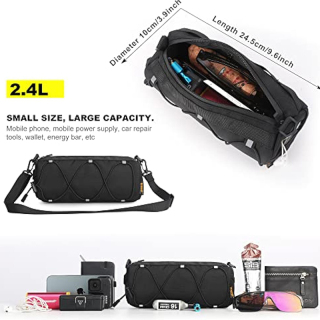 Good Quality Bike Handlebar Bag, Bicycle Front Bag Shoulder Bag Storage Bag with Shoulder Strap for Road Mountain Bike Cycling Travel