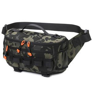 Multifunctional Lure Bag Crossbody Bag Waist Bag Water-Repellent Oxford Cloth Outdoor Large Capacity Single Shoulder Bag Fishing Bag
