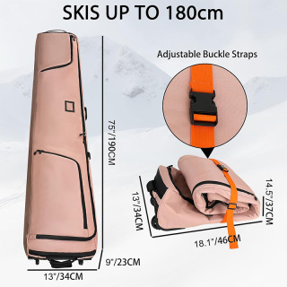 Shoulder Snowboard Bag Air Travel Padded Snowboard Backpack Rolling Snowboard Luggage Bag