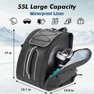 Large capacity winter ski sports bag outdoor portable skates backpack helmet bag