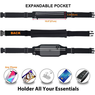 Slim Running Belt Fanny Pack for Men Women, Running Phone Holder Runners Pouch Waist Pack for Workout, Money Belt, Running Gear Accessories