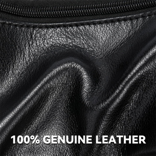 Black Leather Fanny Pack for Men & Women, Fashionable Multi-Pockets Waist Belt Bag for Travel Sports Hiking Cycling Fishing Running